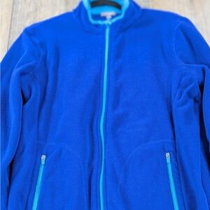 Talbots Bright Blue Lightweight Fleece Outdoor Jacket